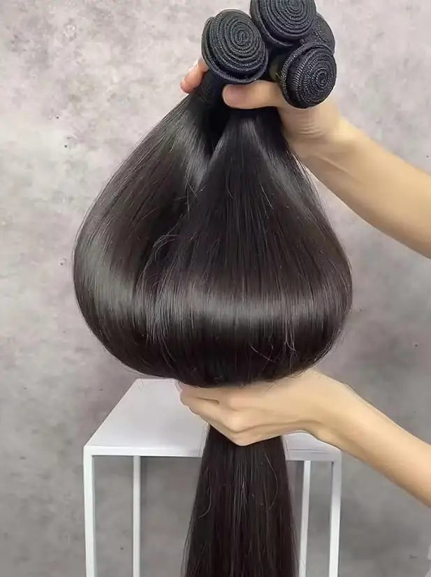 Raw Remy Brazilian Straight Human Hair Bundles Natural Color Unprocessed Hair Weave Extensions Long Hair Wefts