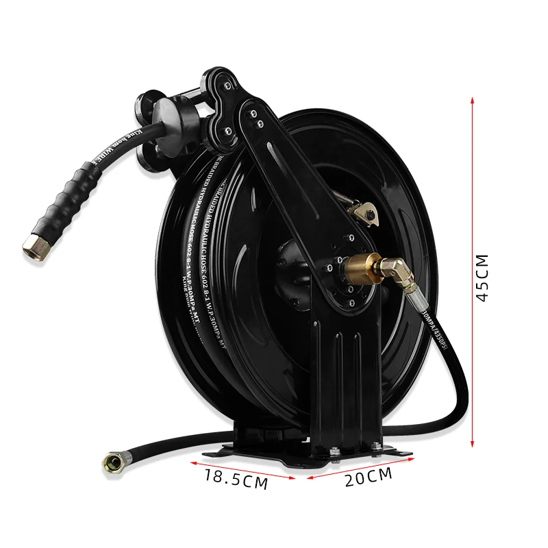 SPS 5000 PSI 50 FT 3/8'' Double Arms Automatic Telescopic High Pressure Hose Reel Pressure Hose Car Washing Equipment