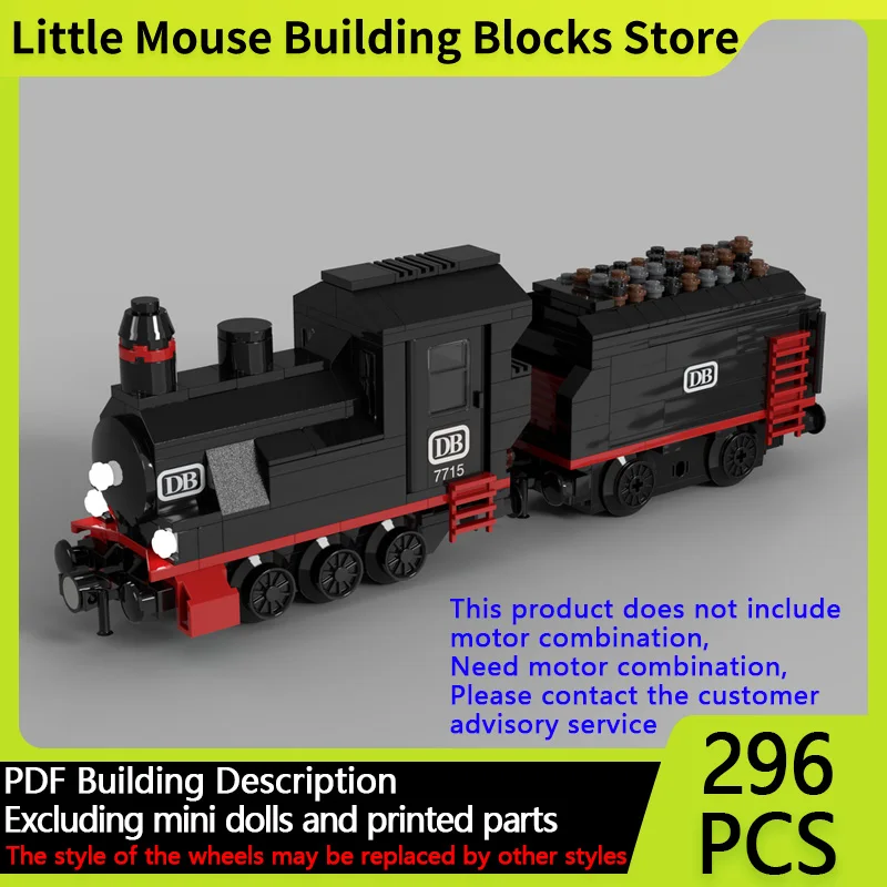 

City Car Model MOC Building Bricks 7715 Steam Locomotive And Coal Modular Technology Gifts Holiday Assemble Children Toys Suit
