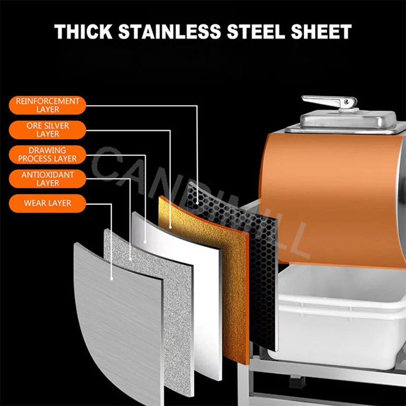 Marinheiro comercial de alimentos elétrico caindo tambor máquina de marinar aço inoxidável vácuo frango bife marinar-máquina 220v