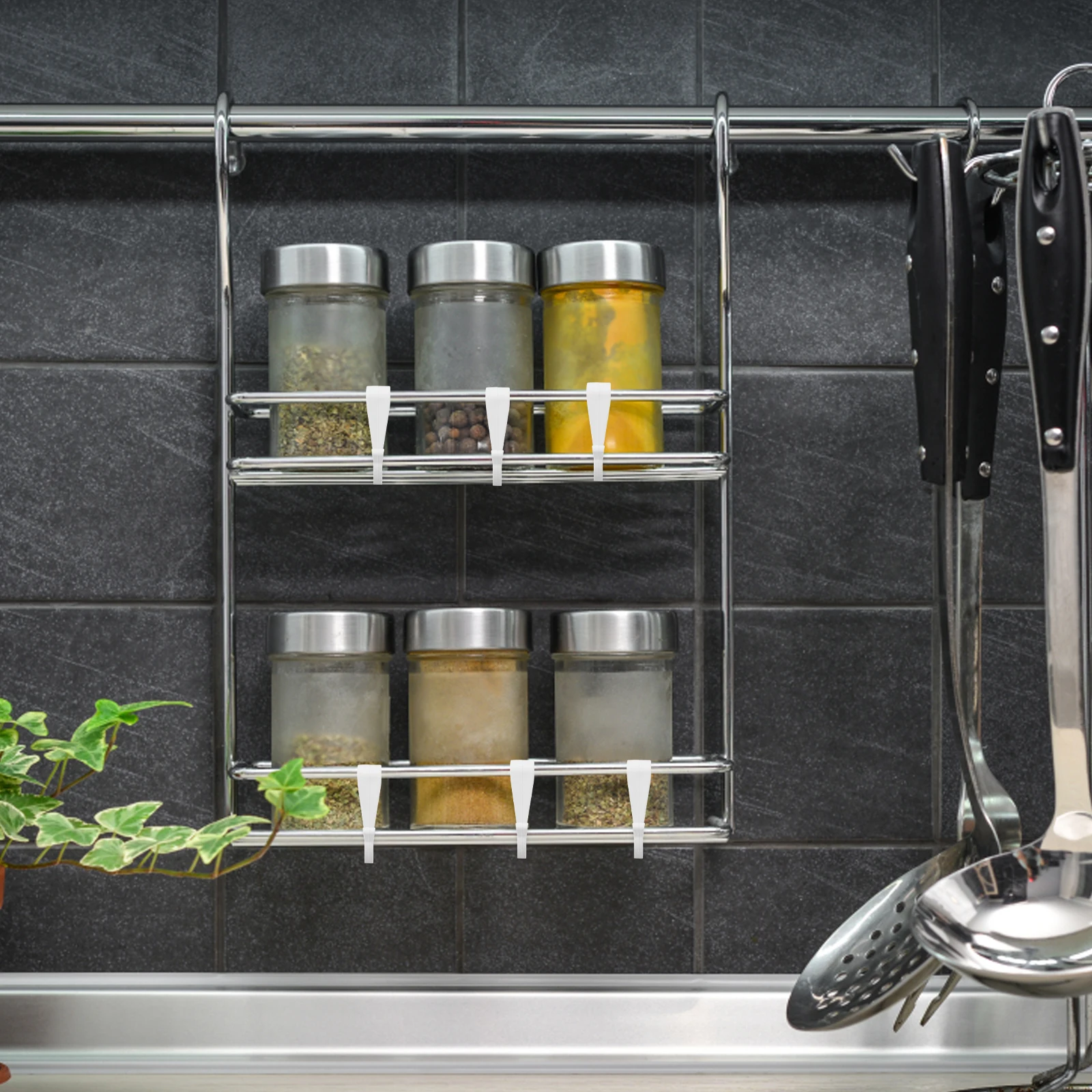 

6 Pcs Kitchen Cabinet Accessories Kitchen Hook Utility Cart Hooks Plastic S Hooks For Hanging Hanging Plants White