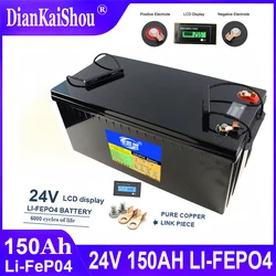 24V 12V 100Ah 300Ah LiFePO4 Lithium Iron Phosphate Cell Built-in BMS 6000 Cycles For RV Campers Golf Cart Solar Storage +Charger