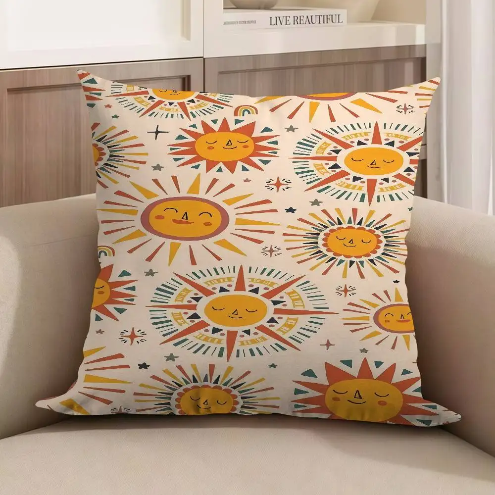 

Sunny Faces Stitch Lucky Dragon Pillow Cover Sofa Cushion Cover Home Room Decoration Children Gift