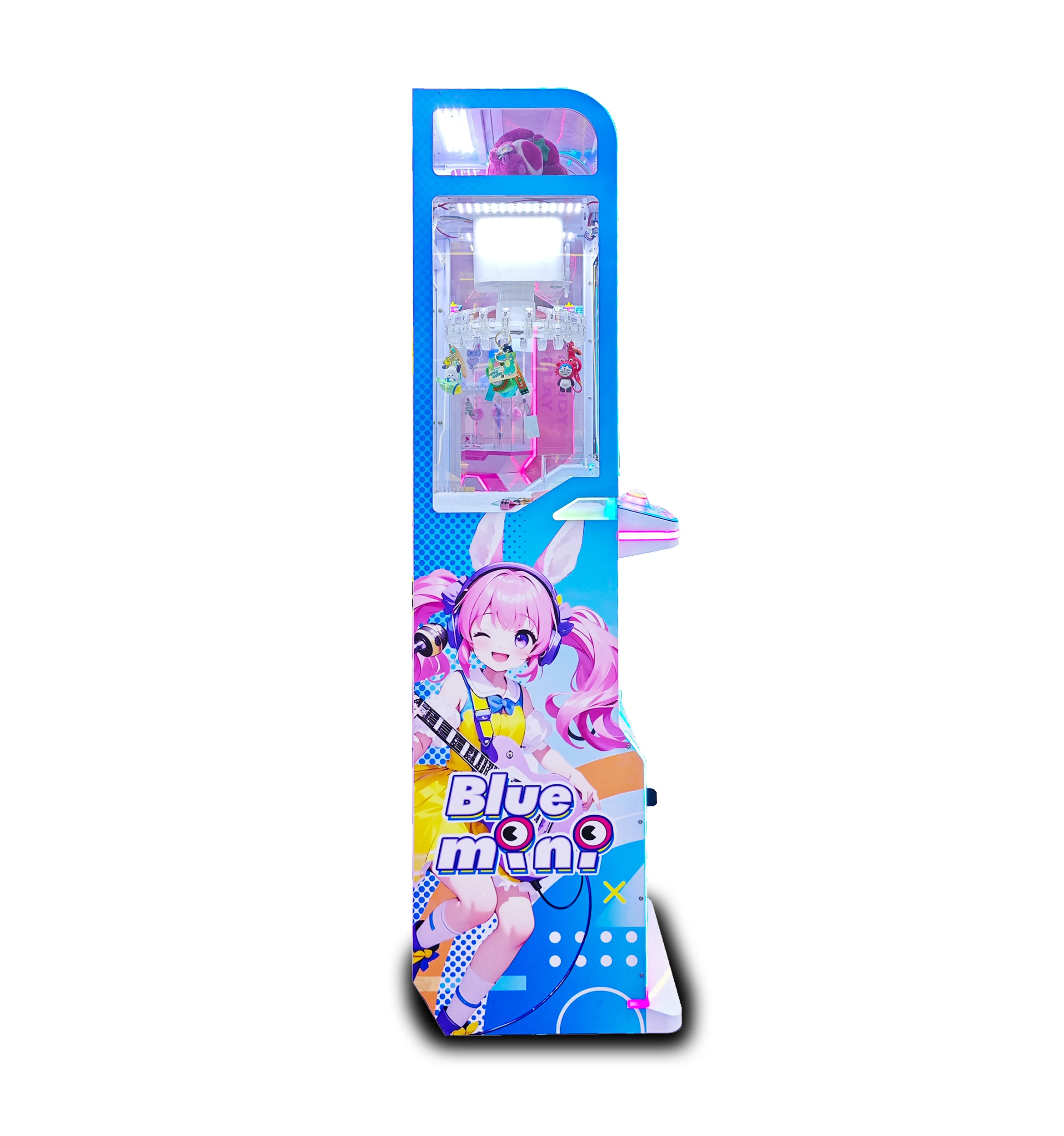 New Arrivals Coin Operated Arcade Blue Mini Clip Machine Small Prize Toy Clamp Machine For Sale