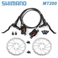 Shimano MTB freno de disco hidráulico MT200 BR BL bicicleta de montaña freno hidráulico 160mm rotores pinza de bicicleta piezas de ciclismo