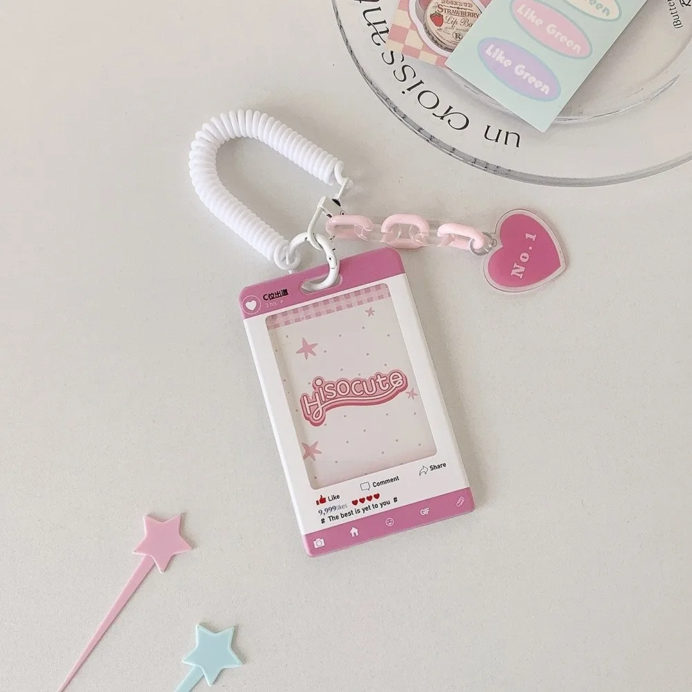 حامل بطاقات على طراز INS مبتكر شفاف مع حقيبة بطاقات حامل بطاقات الهوية هدية للفتيات