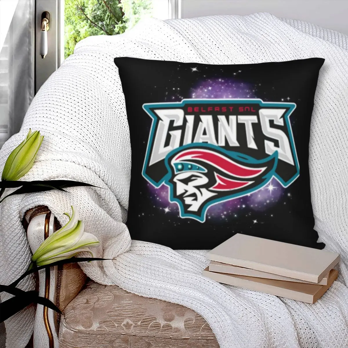 Belfast Giants Ice Hockey Square Pillowcase Polyester Pillow Cover Velvet Cushion Decor Comfort Throw Pillow For Home Sofa