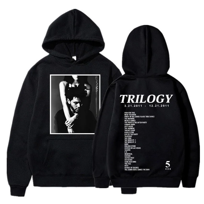 

2024 Latest Fashion High end Brands Weeknd Trilogy Music Album Pattern Trendy Fashion Hoodie Autumn and winter new