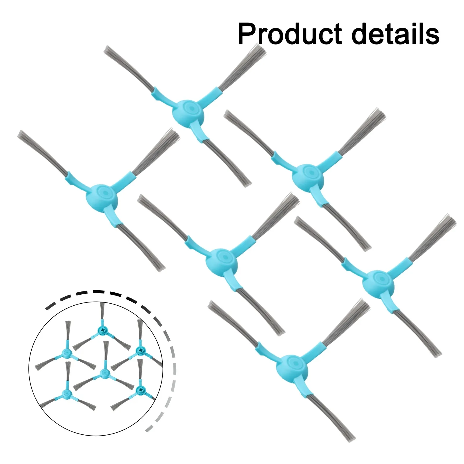 6 X Spazzola laterale per Cecotec Conga 3290, 3490 Per Elite, 4090, 4690 6090 Y Forniture per la casa Pulizia Parti per aspirapolvere Accessorio