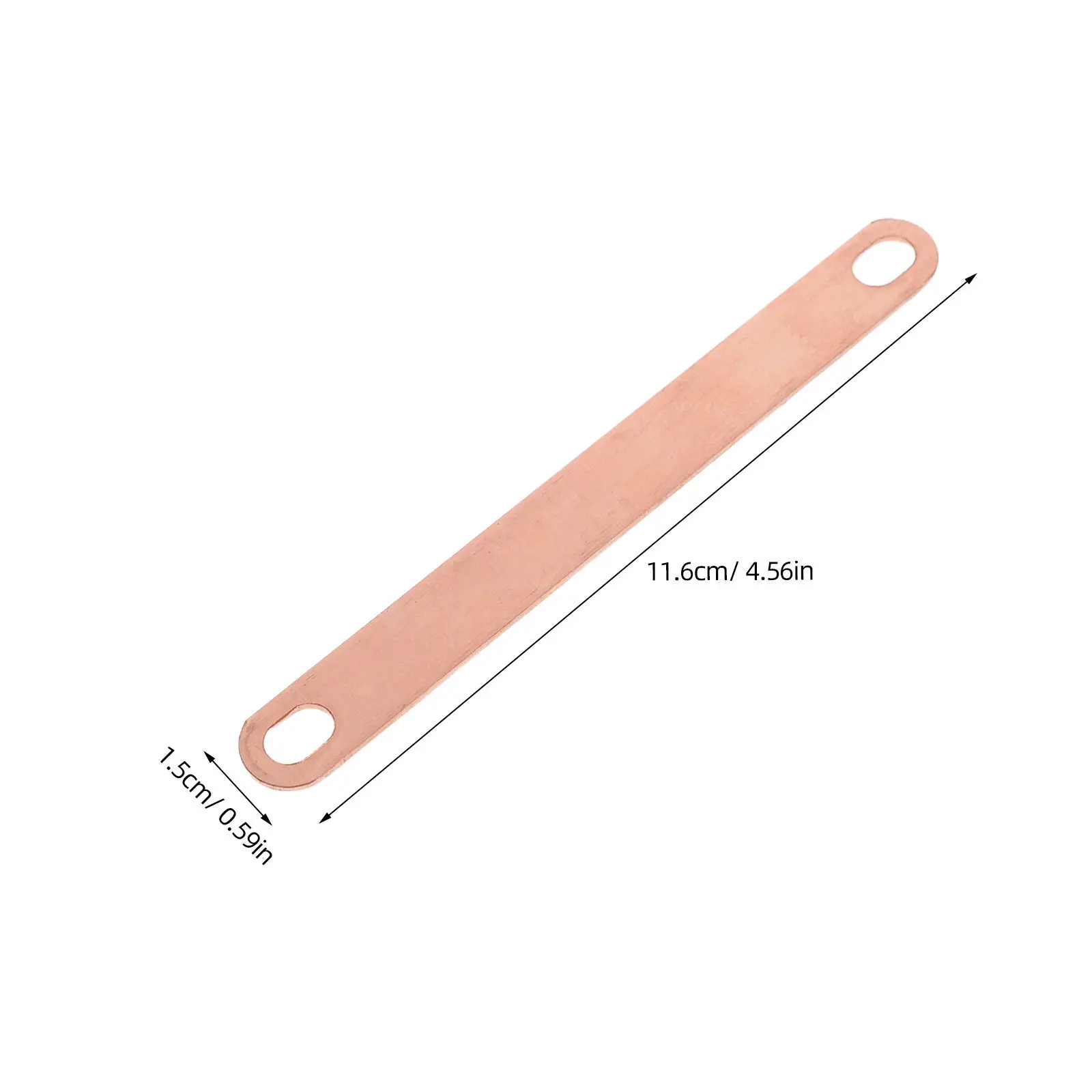 4Pcs Copper Connection Straps Red Copper Bus Bars 100Mm Hole Spacing High Conductivity Battery Pack Busbar view 6