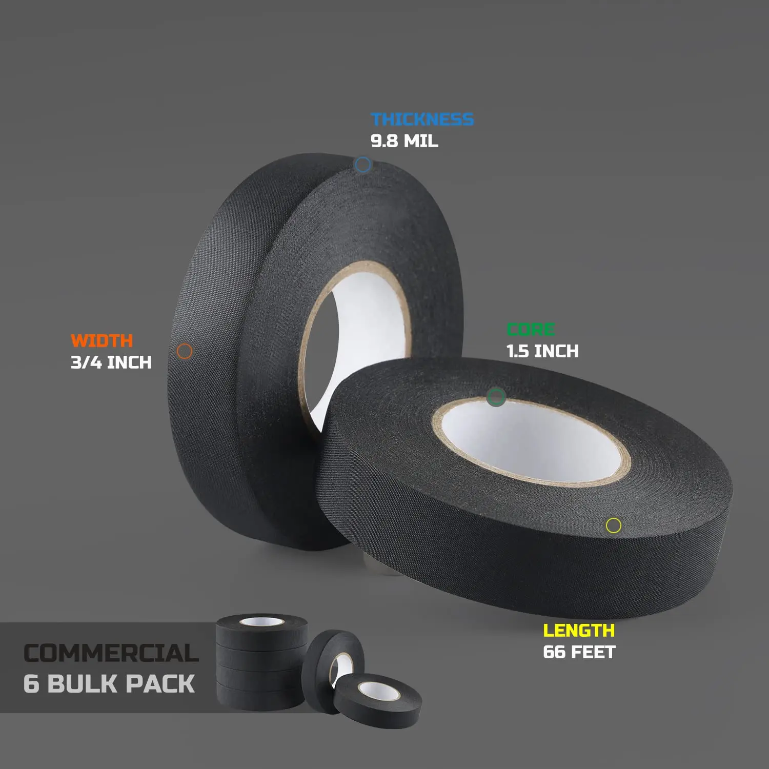 Automotive Wire Harness Cloth Tape High Temp Resistant Nylon Fabric Electric Insulation for Car Cable Protection