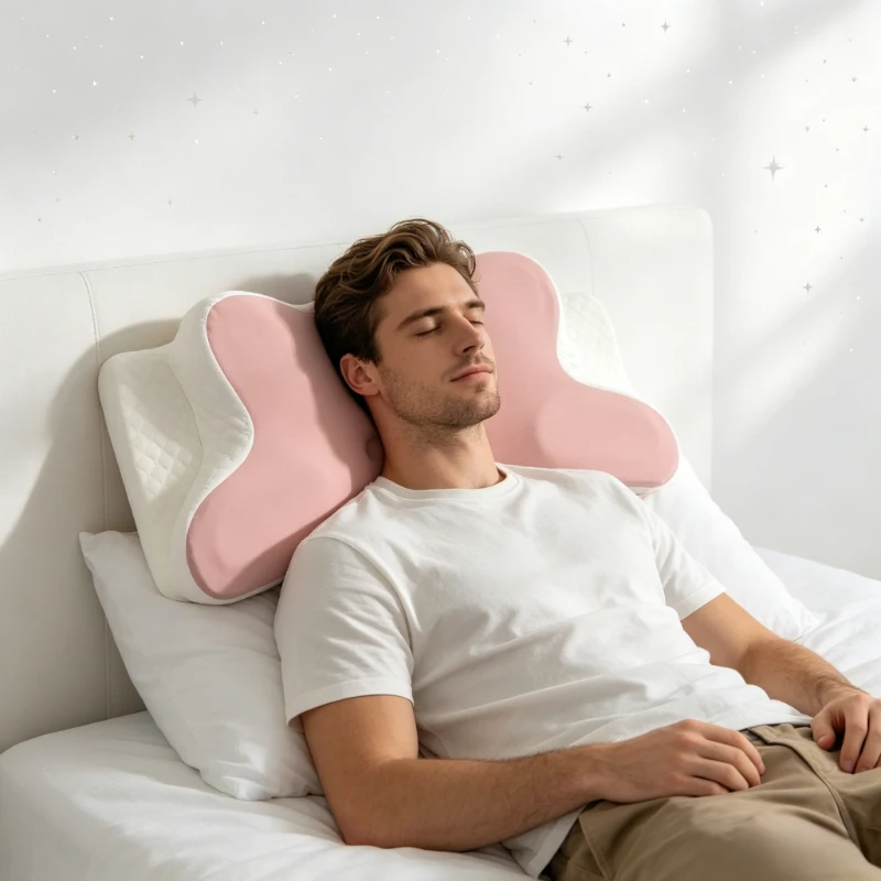 

Ортопедическая подушка Butterfly из пены с эффектом памяти для шеи, эргономичная, с медленным восстановлением формы, для массажа шеи и снятия боли