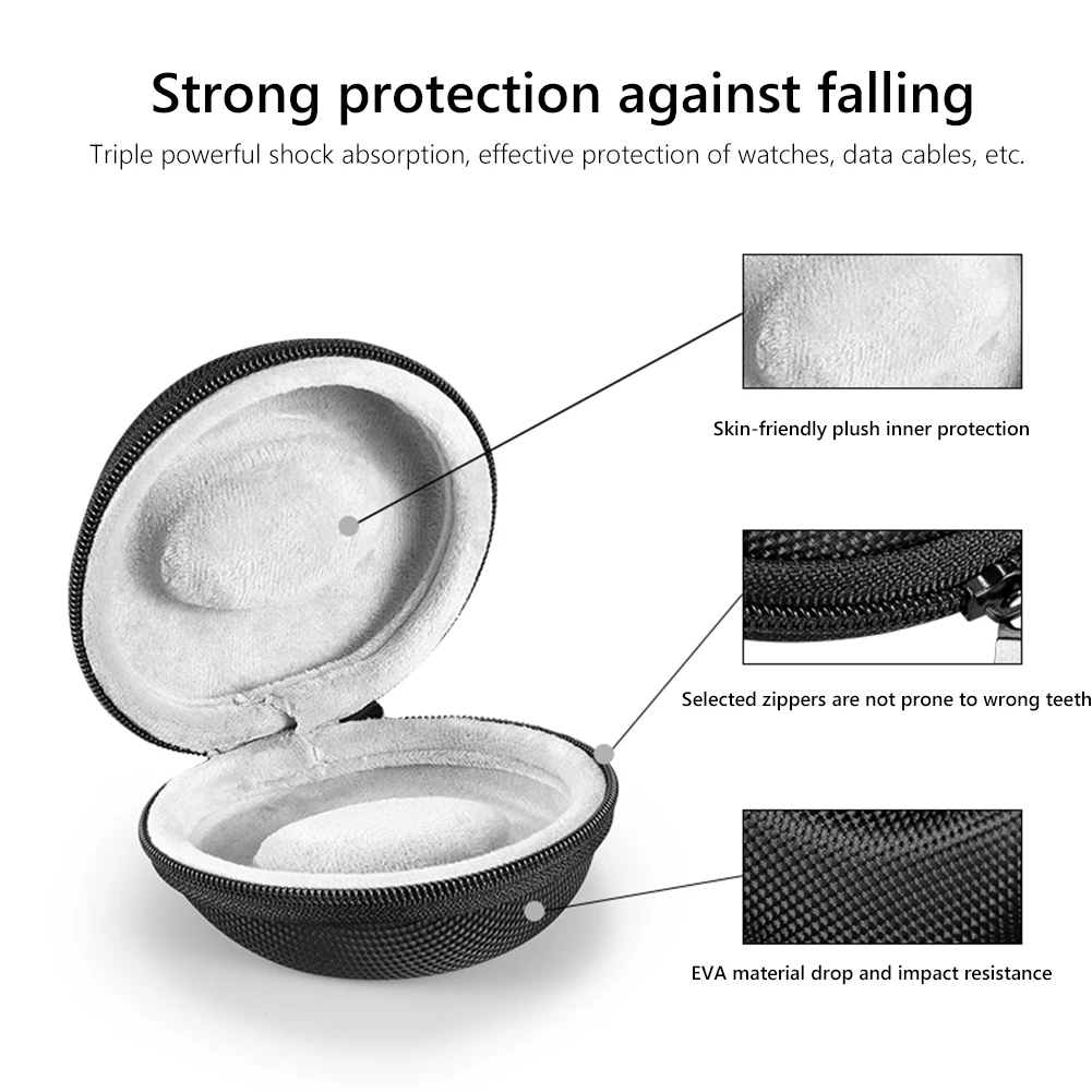Caja de almacenamiento para reloj Huawei band 6 pro, funda protectora para Xiaomi Mi, funda de felpa EVA con cremallera anticaída para Apple Watch Series 7