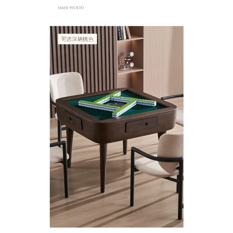 طاولة طعام آلة جونغ من الخشب الصلب المنزلي من أشوود، متكاملة ذات غرض مزدوج، حركة أوتوماتيكية فاخرة وخفيفة الوزن #4