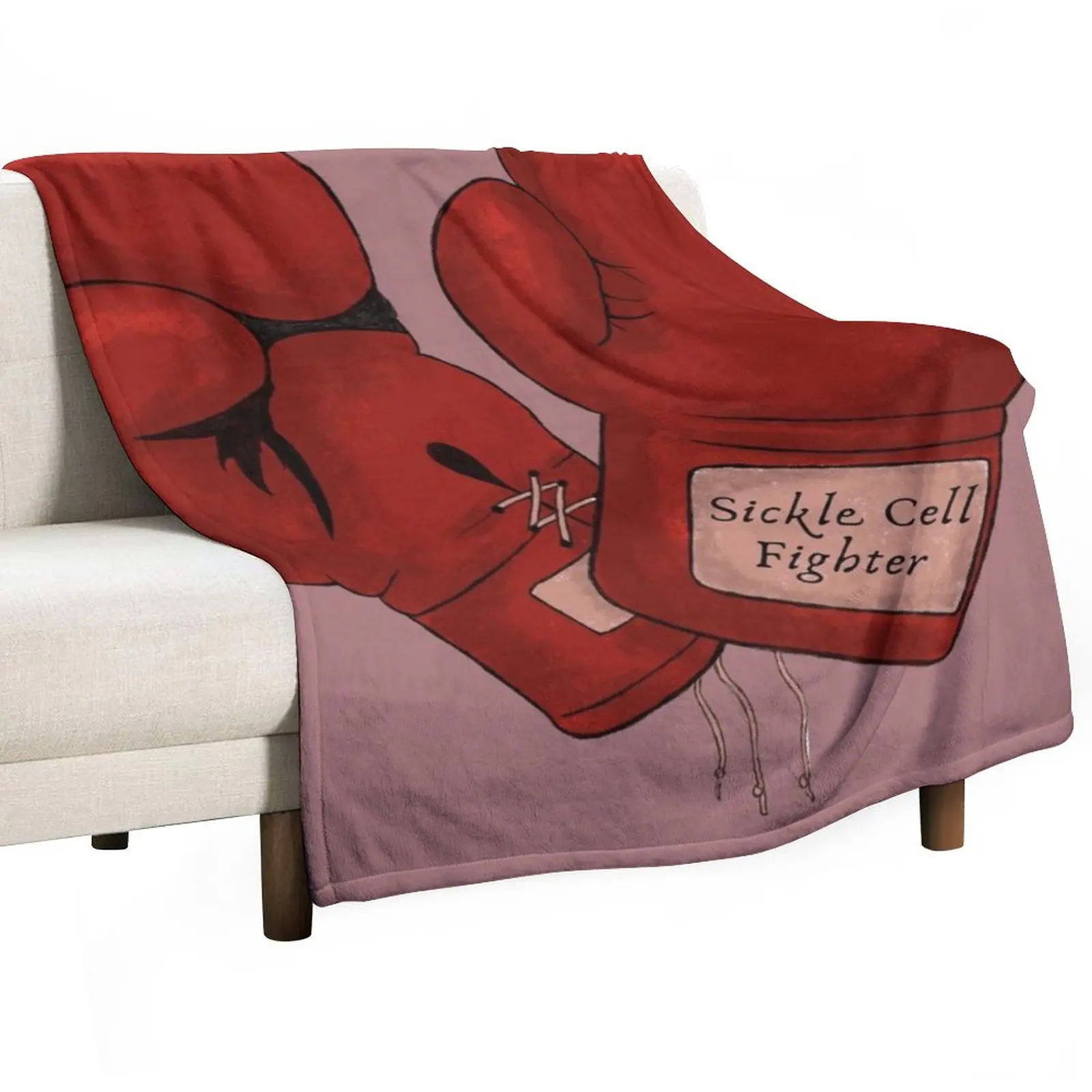 Sickle Cell Fighter Throw Blanket Blanket For Decorative Sofa Moving Blanket