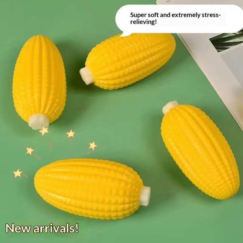 Cute Soft Simulation Corn Anti Stress  Fidget Toys Venting Balls Slow Rebound Decompression Squeeze Toy For Adults Kids