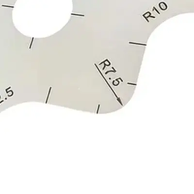 Stainless Steel Leather Cutting Ruler Corner Radius Template 5-15mm Angle Scale Tool For DIY Craft Punching Measuring Accessorie