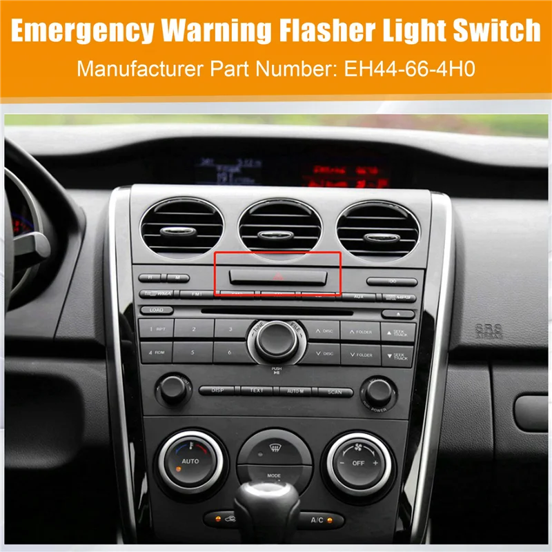 

Plain For Mazda CX7 2008 2009-2011 Emergency Warning Flasher Light Switch EH44-66-4H0