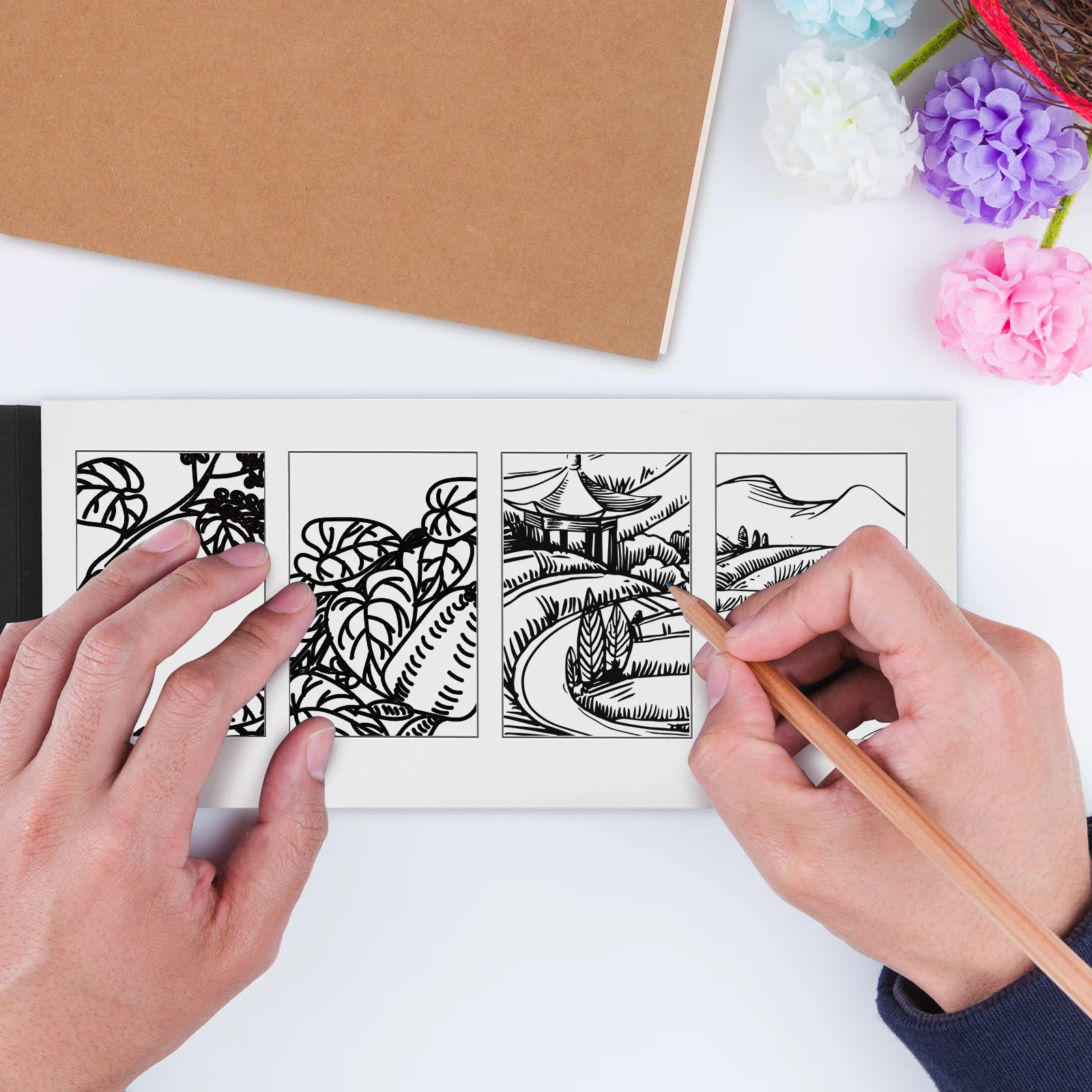 2 pcs Pocket Notebook Smooth Thick Paper Different Colors Compact Design For Scriptwriting Story Planning Notepads Small Mini