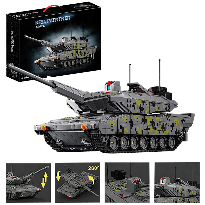 Moc 4th gen tanques de batalha principal alemanha pantera kf 51 amata T-14 blocos de construção kit eua abrasx modelos tijolos quebra-cabeça brinquedo crianças presente