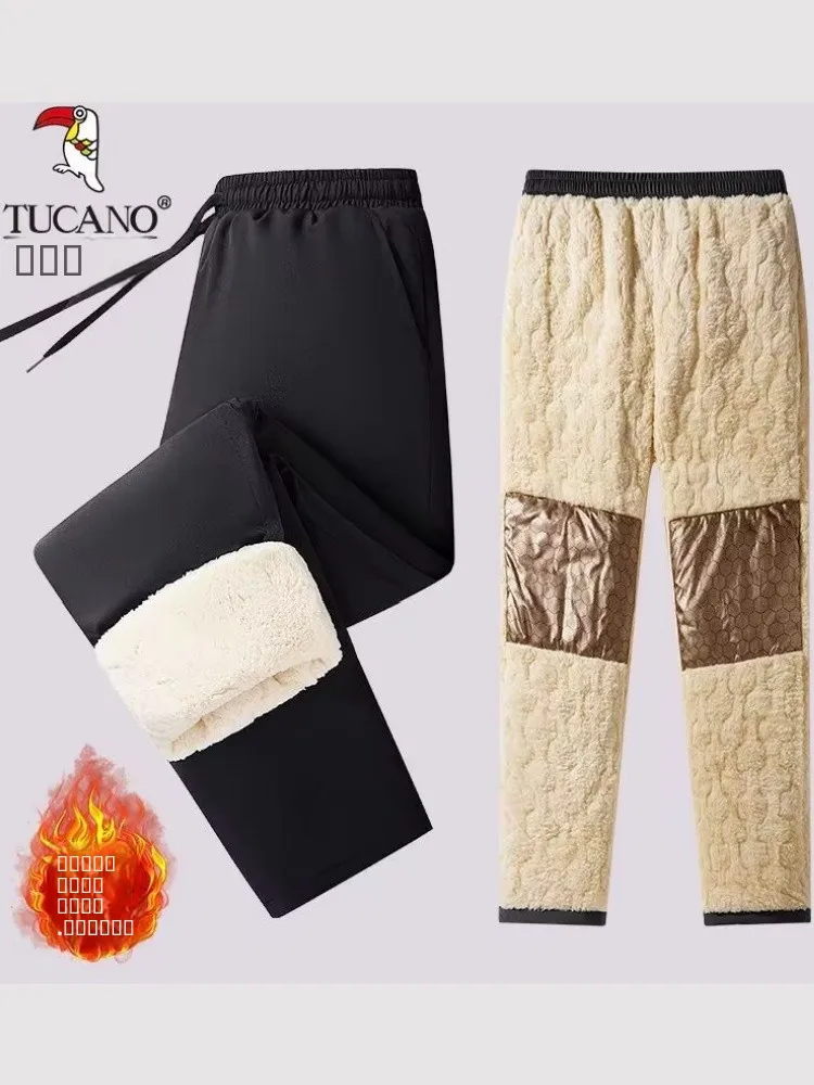 

Мужские утепленные зимние хлопковые брюки TUCANO на флисовой подкладке, свободного кроя, теплые, прямые, модные, в городском стиле