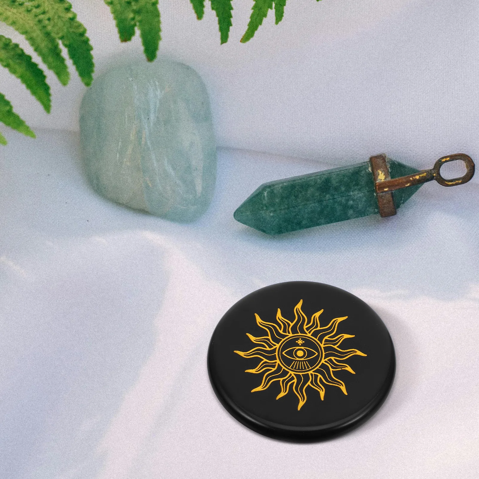 Hermoso adorno artesanal de piedra de obsidiana, decoración para el hogar, oficina, sala de Yoga, decoración de mesa de piedra Natural, artesanía de obsidiana