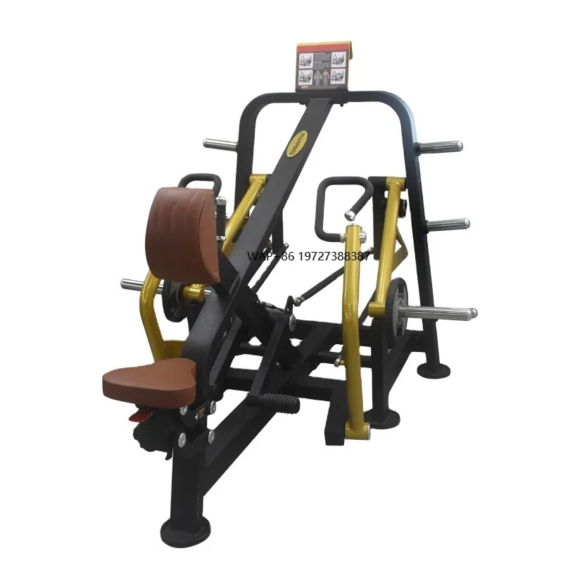 Sit-type Commercial Plate Loaded Rowing Machine for Gym Strength Training Safe Pull Back Exercise Equipment