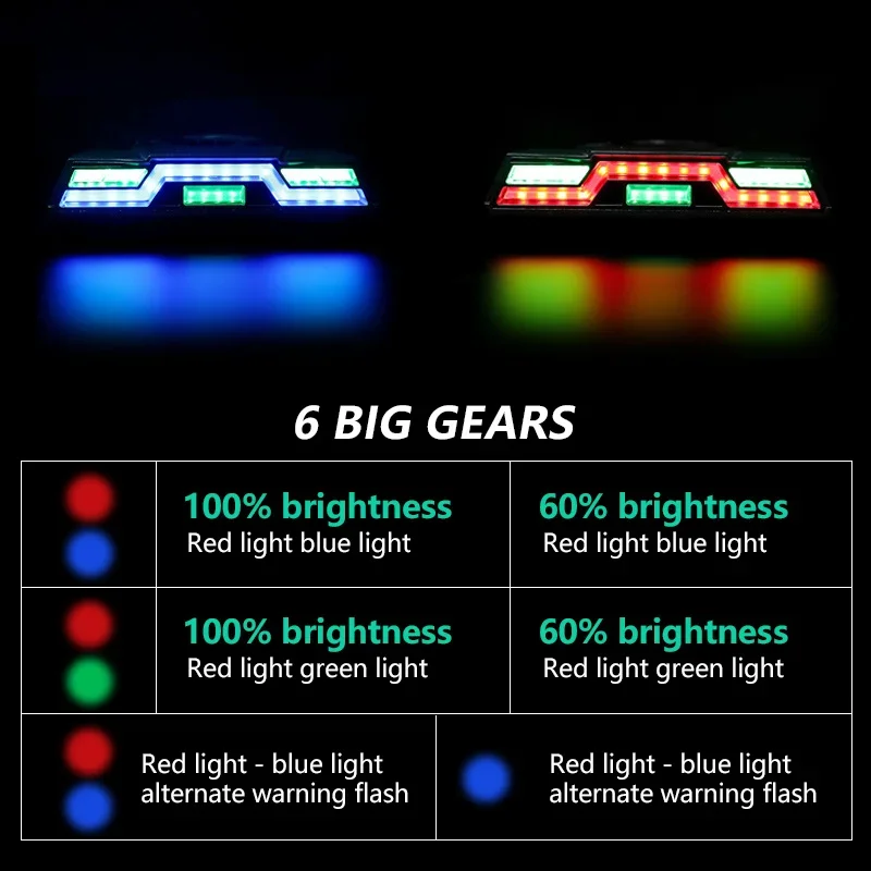 Waterproof Bicycle Light 3 Colors Warning Bike Rear Light  USB Rechargeable Cycling Taillight Flashing Light For Bike