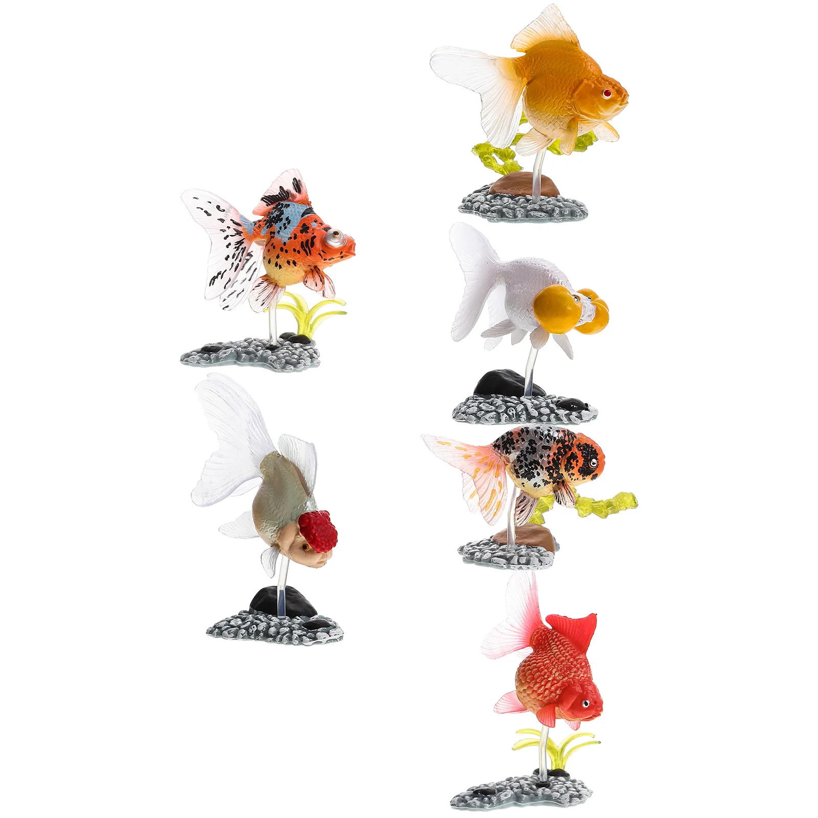 

6 Pcs Ornamental Fish Model Goldfish Artificial Aquarium Toy Floating Mini Figurines Decorative Figure Betta Work