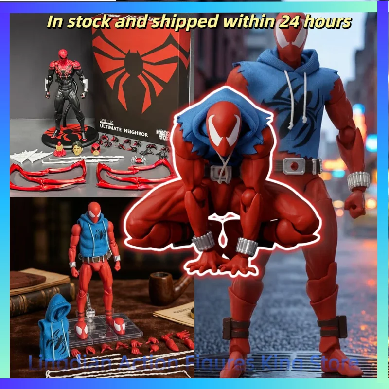 

In Stock Messtoys Scarlet Spiderman Figure Toy Mt Chapter Parker Ultimate Neighbor Ultimate Spiderman Movable Model Toy Gift