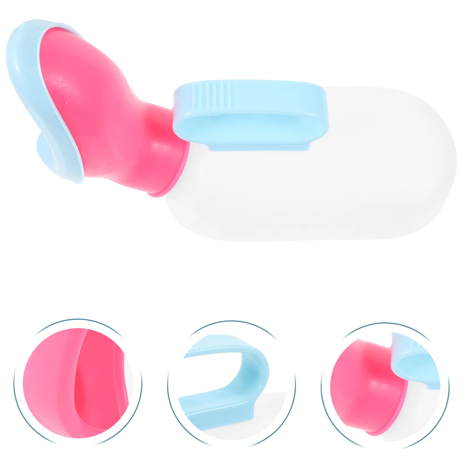 

Soft Mouth Urinary Pot 900ml Female Urinal with Lid Reusable Plastic Bottle for Elderly Travel Camping Bedridden Patients Daily