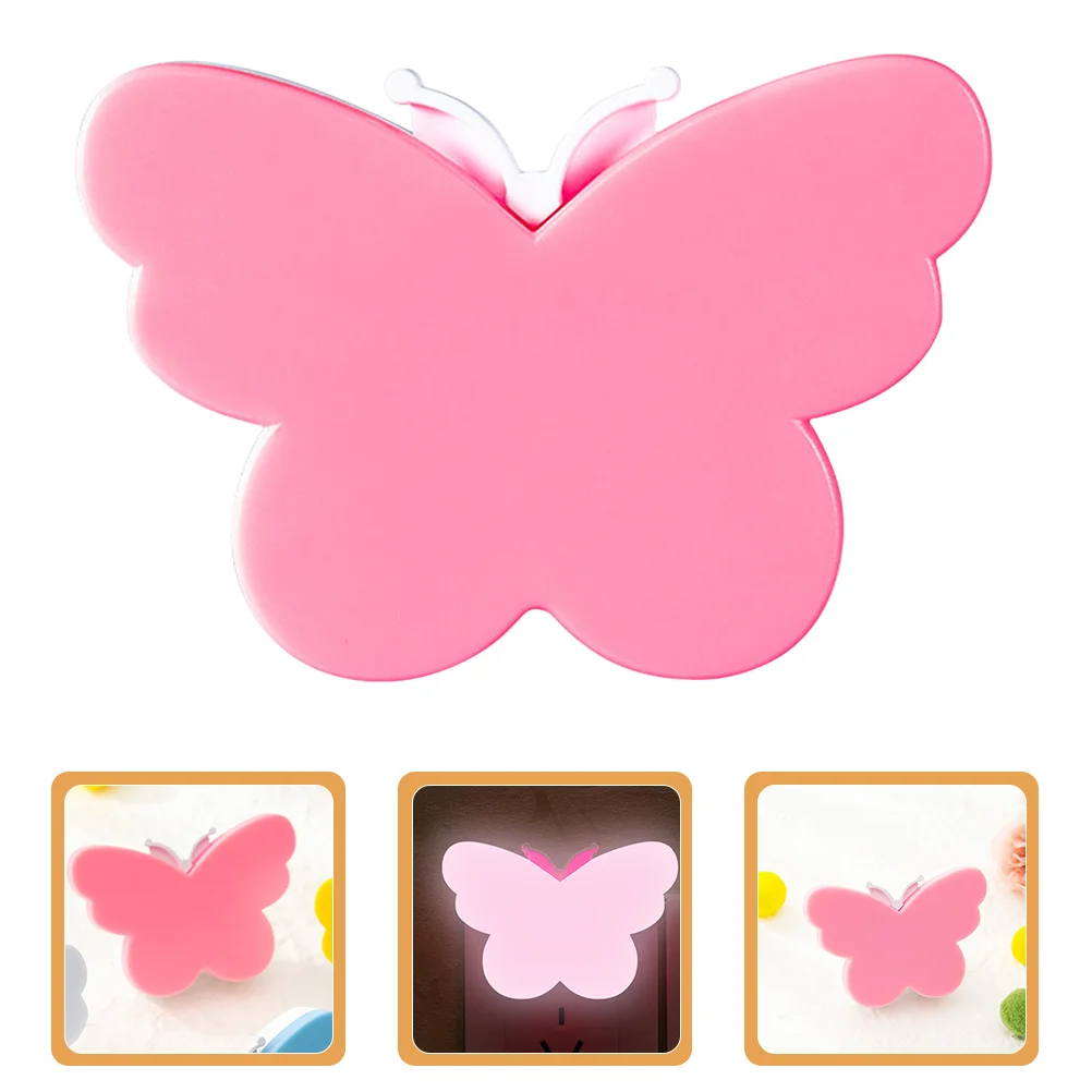 

Butterfly Small Night Lamp Light Wall Decor Decorative Lights Plug into LED Pink