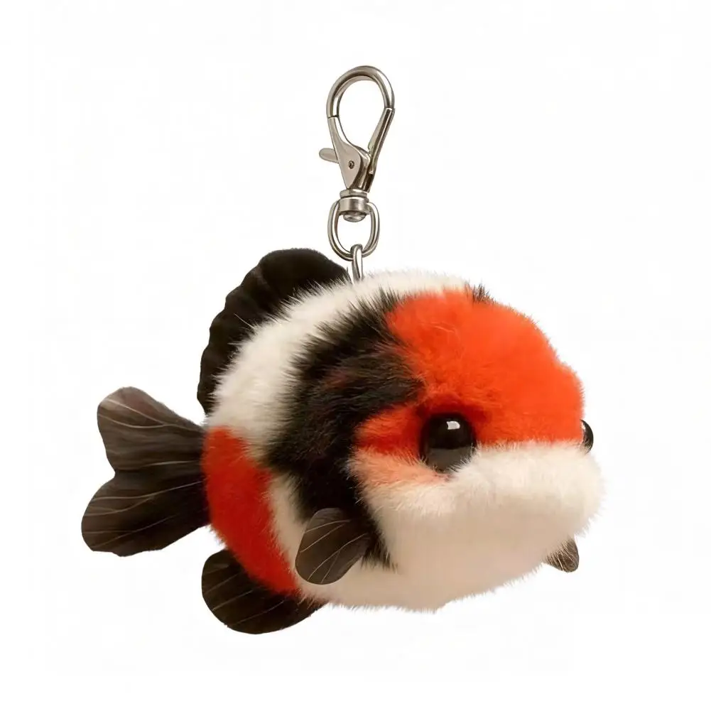 Fish Keychain Lucky Fish Plush Keychain Charm Cute Carp Keyring for Bookbag Purse Good Luck Gift for Bestie Friends Couples Cute