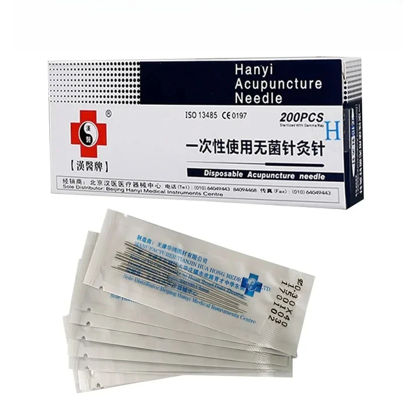 1000pcs 200pcs/box Hanyi Acupuncture Needle Sterile Acupuncture Needle for Single Use Beauty Massage Acupuncture and Moxibustion