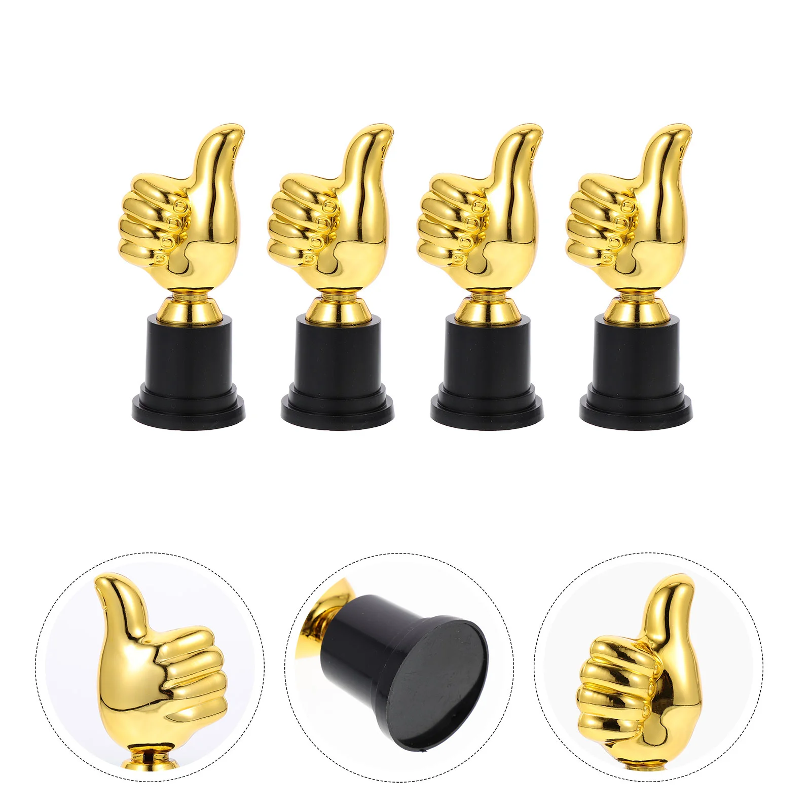 4 Pcs Kids Awesome Trophy Decoration Footballs Decorate Contest Reward Plastic Home Desktop Staff