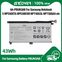 SKOWER AA-PBUN3AB batería para Samsung NP530E5M NP740U3M NP740U5M Notebook 5 AA-PBUN3QB NP550XTA NP300E5K NP730QAA NP800G5M