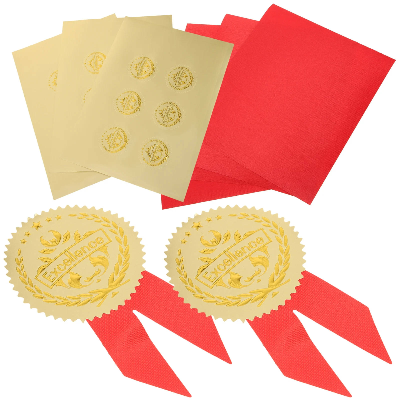 

36 Set Graduation Commendation Soccer Stickers For Kids Encouragement Medals Awards Football Children Paper Labels
