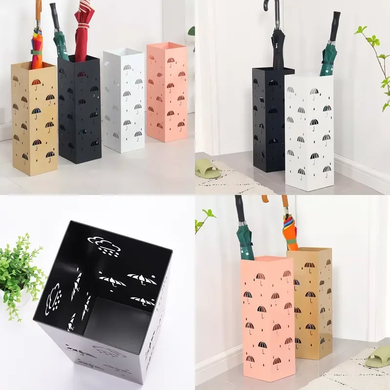 Metal Umbrella Stand Indoor Home Decoration Entrance Storage Rack Iron Drying Rack Independent Holder for Living Room Decor