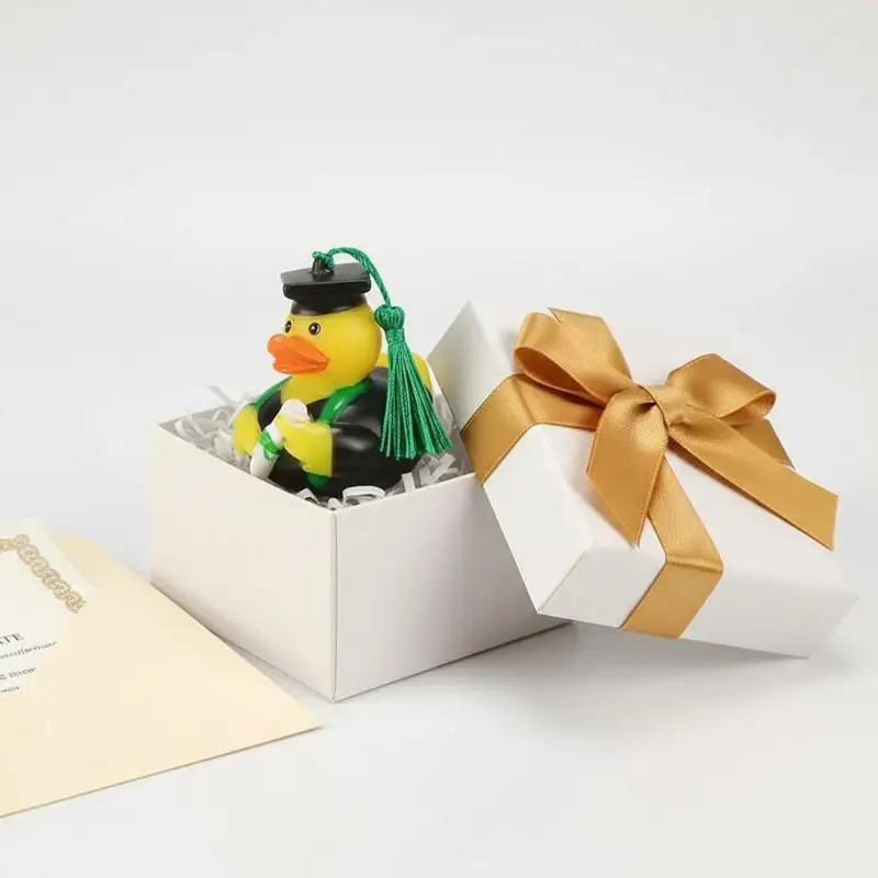 2Pcs Graduation Doctoral Duck Top Hat Duck Car Ornaments Party Decorations Birthday Gifts Ornaments