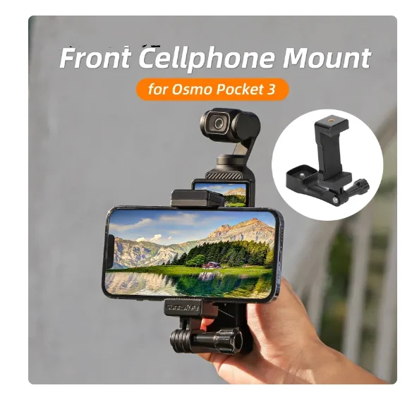 

Sunnylife Front Cellphone Mount Handheld Tripod Expansion Brackets Stable Phone Holder Accessories For DJI Osmo Pocket 3