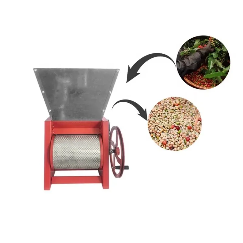 Small Fresh Coffee Bean  Removing Machine Pulper Huller Peeling Thresher Peeler Sheller Machine