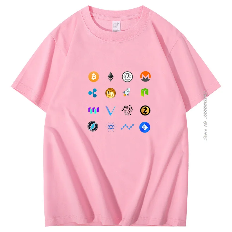 XRP Ripple Coin Cryptocurrency Cotton T-shirt Crypto Coins Family Fashion Summer men's short sleeve t-shirt Harajuku Streetwear