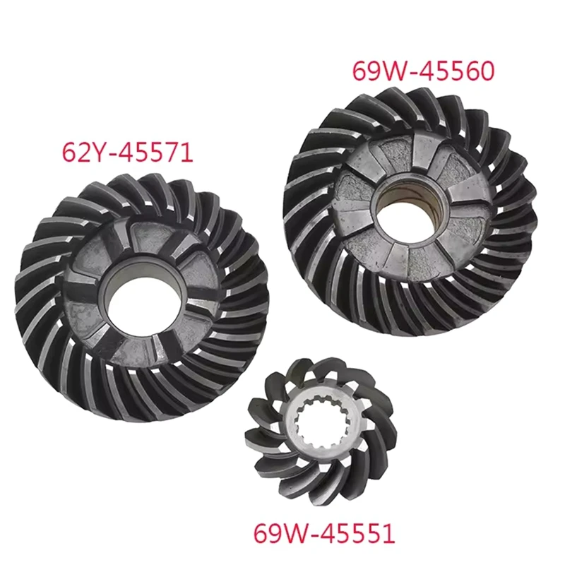 69W-45551 69W-45560 62Y-45571 Gear Set untuk Yamaha 4 Tak 60HP 69W-45551-00 69W-45560-00 62Y-45571-00 Suku Cadang Mesin Perahu