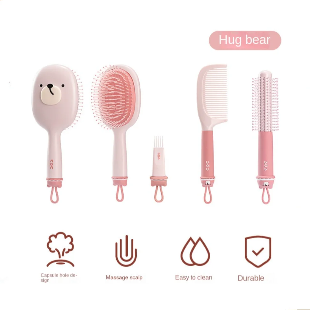 Cartoon Handle Air Cushion Hair Brush Multifunction Fluffy Hair Fluffy Air Bag Comb 360° Massage Light Weight