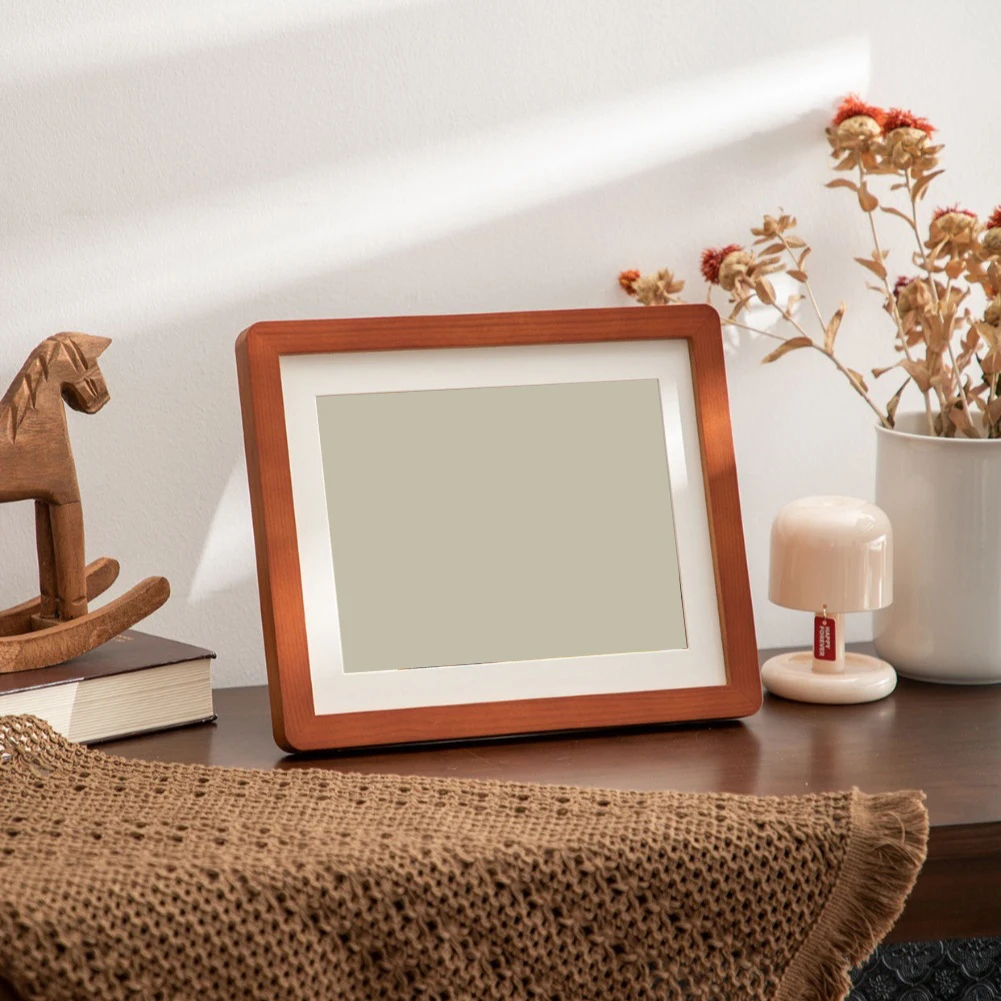 

Rounded Corner Solid Wood Photo Frame Stand Photo Album Frame Wall Hanging Home Decoration Picture Frames