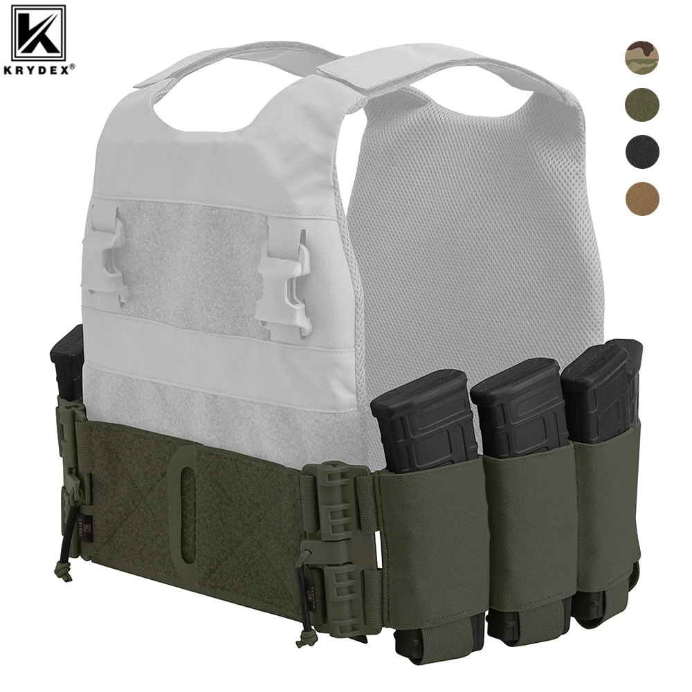 

KRYDEX Tactical Quick Release Buckle Elastic Cummerbund AR Magazine Pouch Waist Cover For FCSK Plate Carrier Vest Accessories