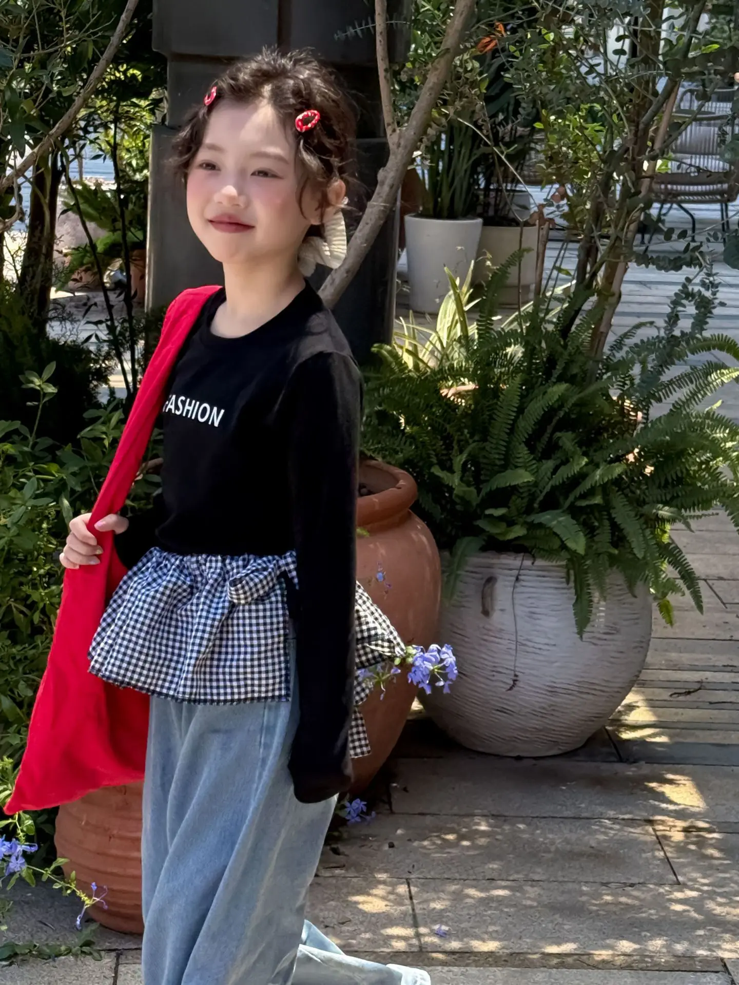 قميص بناتي للربيع والخريف النسخة الكورية بأكمام طويلة وقميص قصير متعدد الاستخدامات وغير رسمي للارتداء اليومي #6