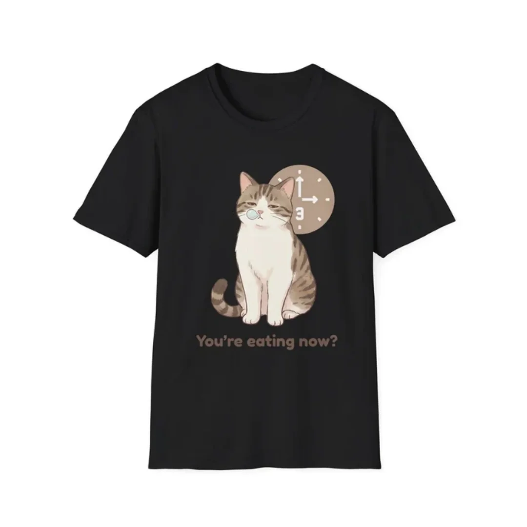 Ramadan Cat Meme T-Shirt 3 AM Suhoor Wake Up Graphic T-shirt Summer Fashion cotton Men's T-Shirt Kid's Clothing Tee Y2k Woman ﻿