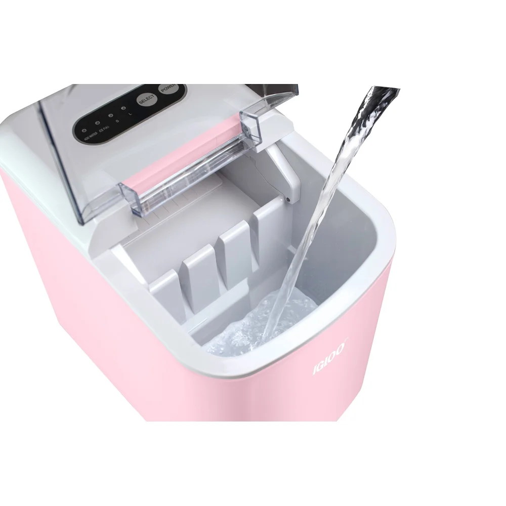 휴대용 자체 청소 제빙기 기계 26 파운드 일일 출력 휴대용 손잡이가있는 빠른 냉동 아이스 큐브 LED 제어판