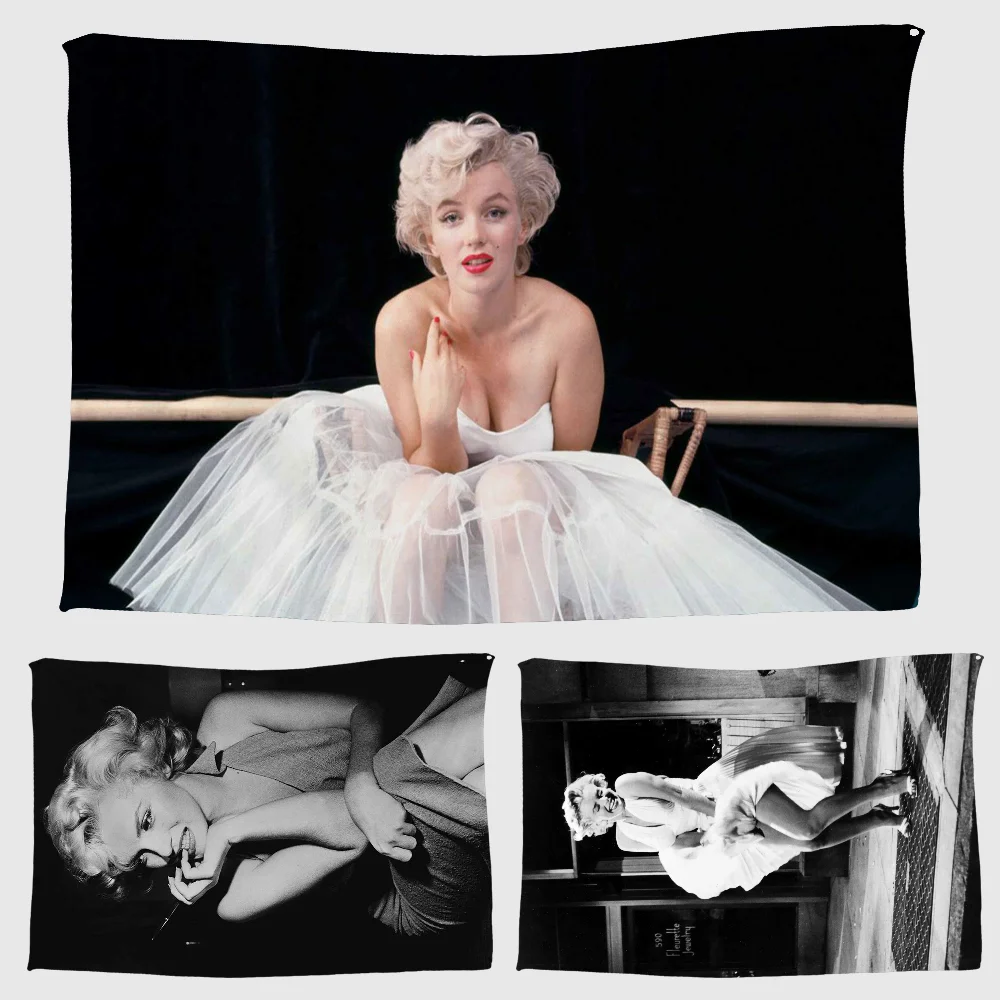 HOT M-Marilyn Monroe Tapestry Print Wall Tapestry Fabric Home Wall Rug Carpets Hanging Big Couch Blanket